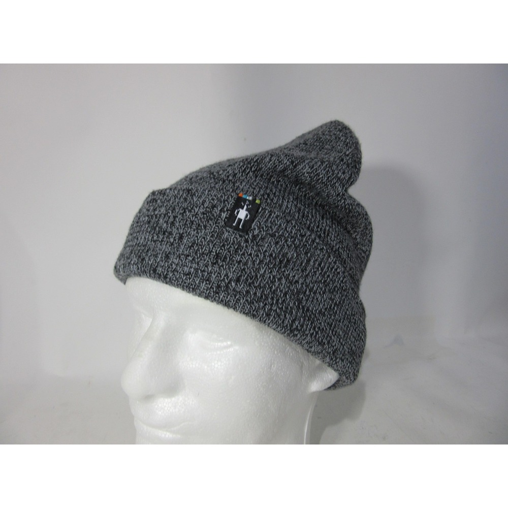 Smartwool Hat Beanie Mens Gray Heathered Knit Cuffed Lined Merino Wool Blend